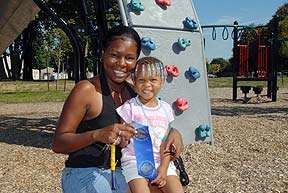 Troup Street Playground mother and daughter
