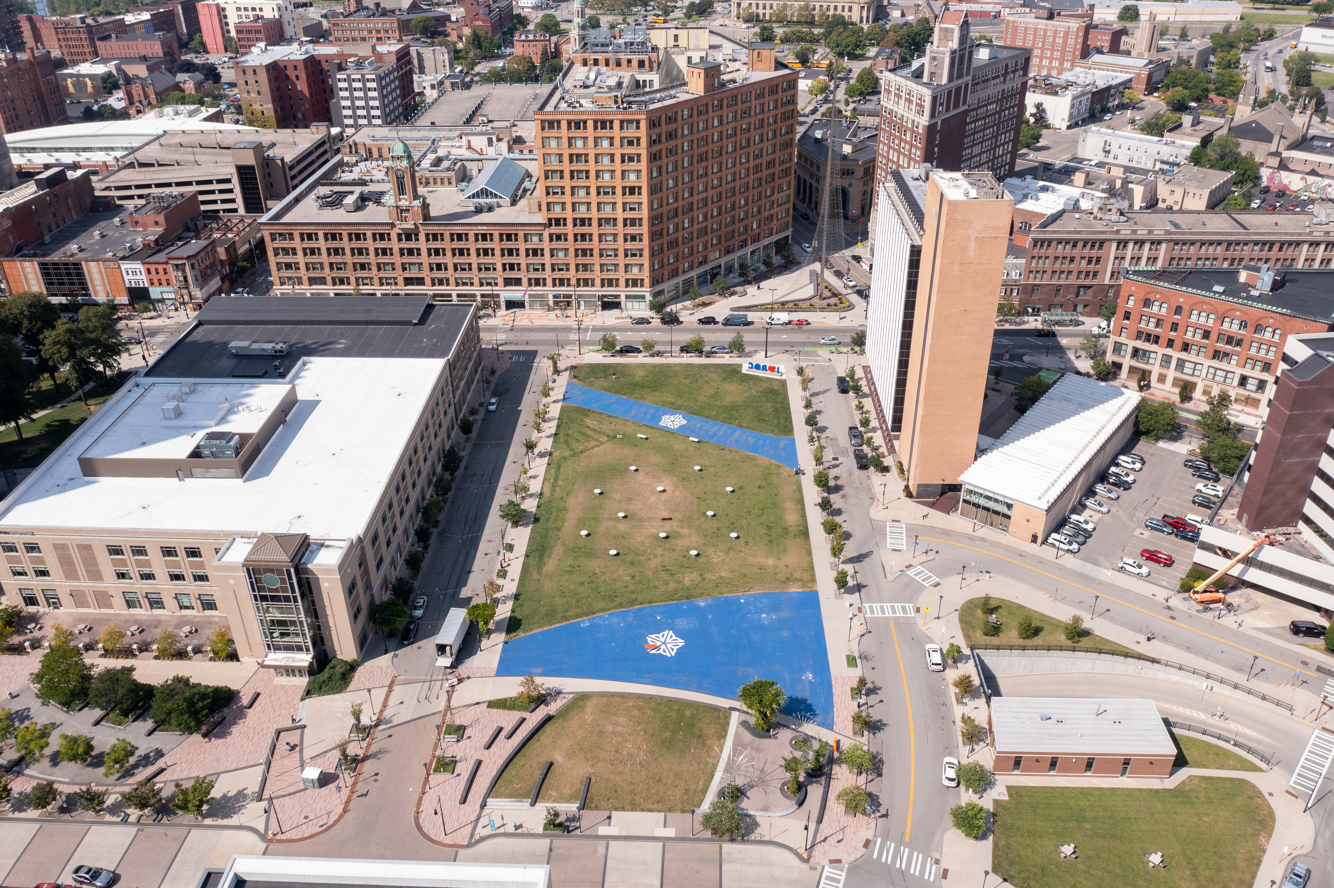 Drone view of Parcel 5 in Rochester.