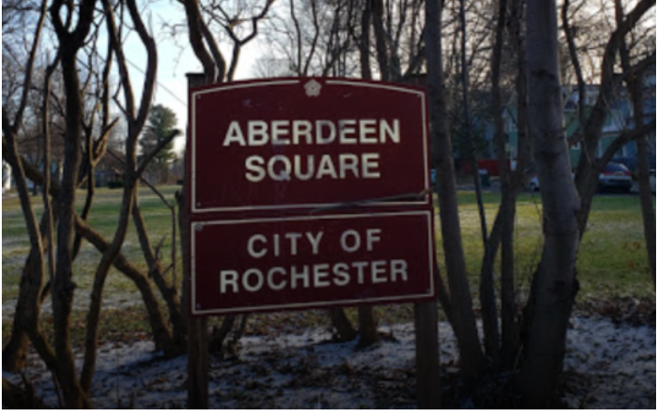 Aberdeen Square Park sign