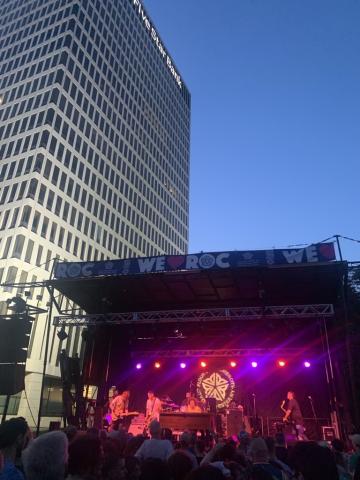 Photo of Party in the Park concert series in Rochester.