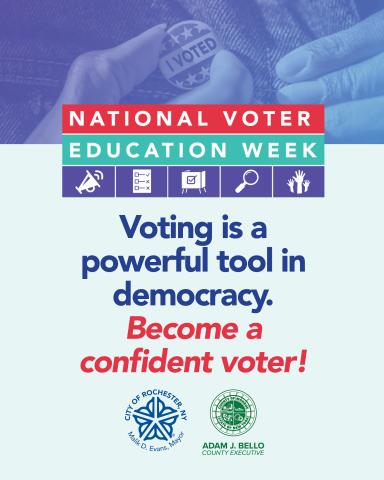 A flier for National Voter Education week.