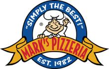 Logo for Mark's Pizzeria.