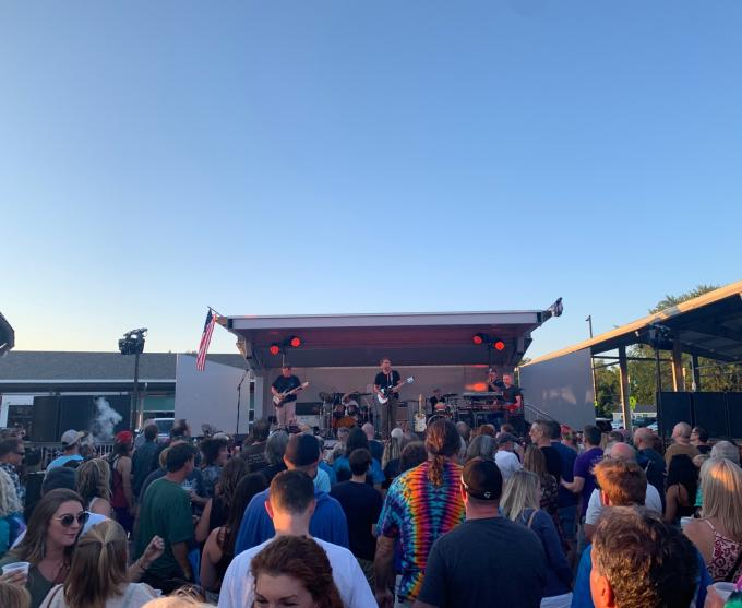 Photo of the Bands on the Bricks stage at the Rochester Public Market.