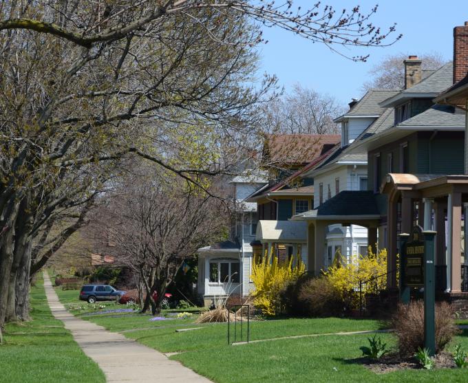 Photo of houses in Rochester's northwest quadrant.
