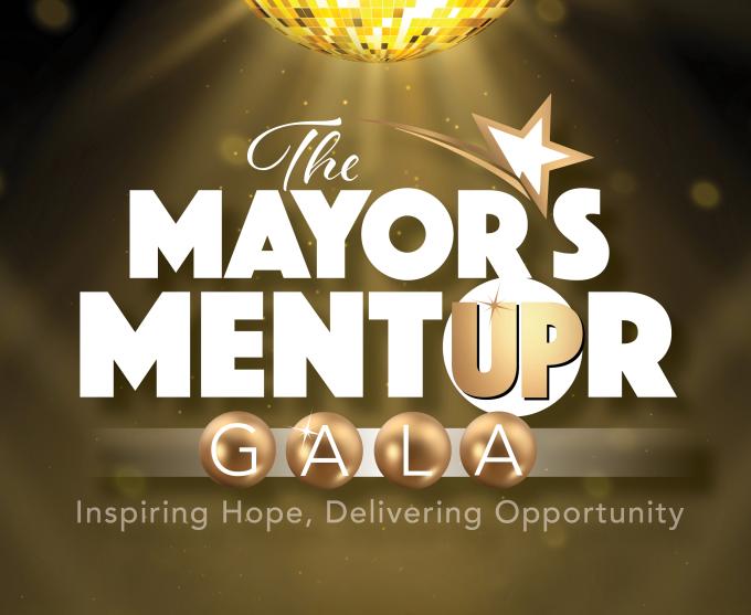 A web graphic for the Mayor's Mentor Up Gala