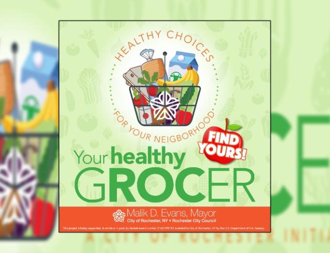 Graphic for ROC Helathy Grocer campaign.