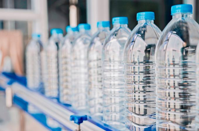 A photo of bottles of water.