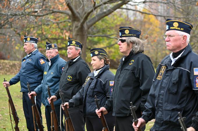 Photo of veterans at the 2022 Monroe County Veterans Day Parade.