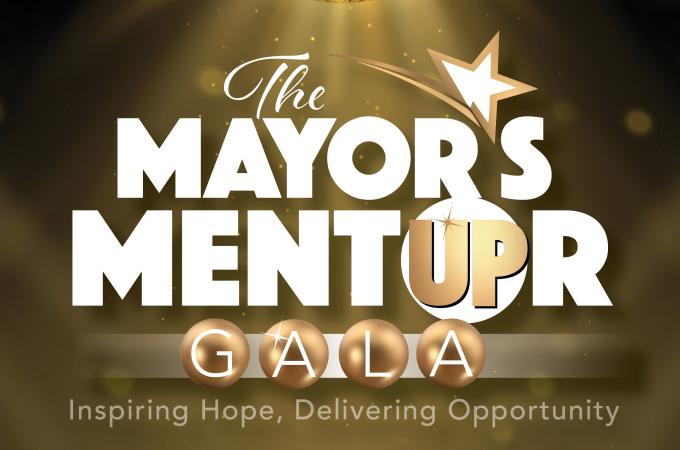 A web graphic for the Mayor's Mentor Up Gala