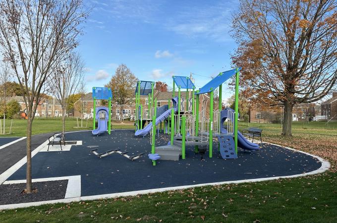 Photo of the playground at Norton Village Park.