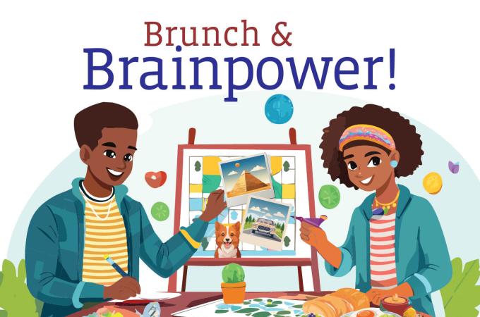 Web Graphic for DRHS Brunch & Brainpower event.