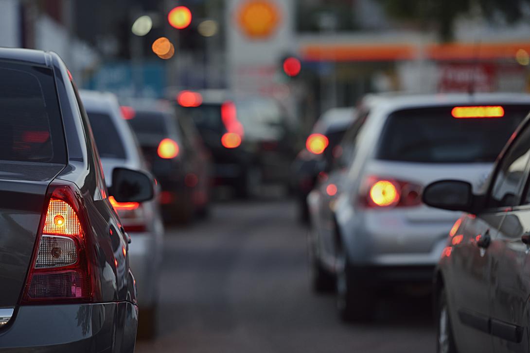 Photo of cars in traffic.