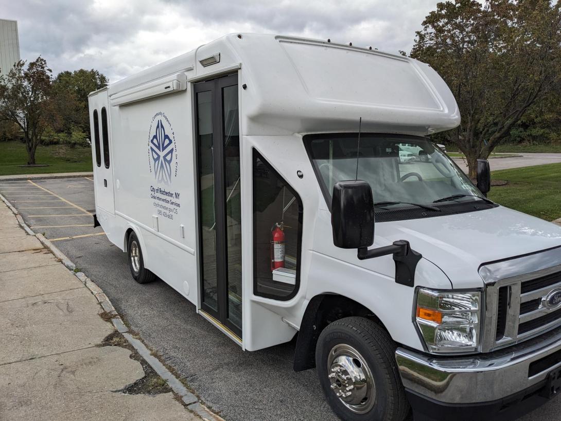 A photo of Rochester's Crisis Intervention Services Mobile-Response Vehicle