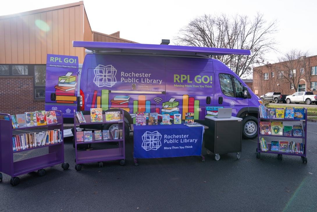 Photo of RPL Go, Rochester's mobile public library.