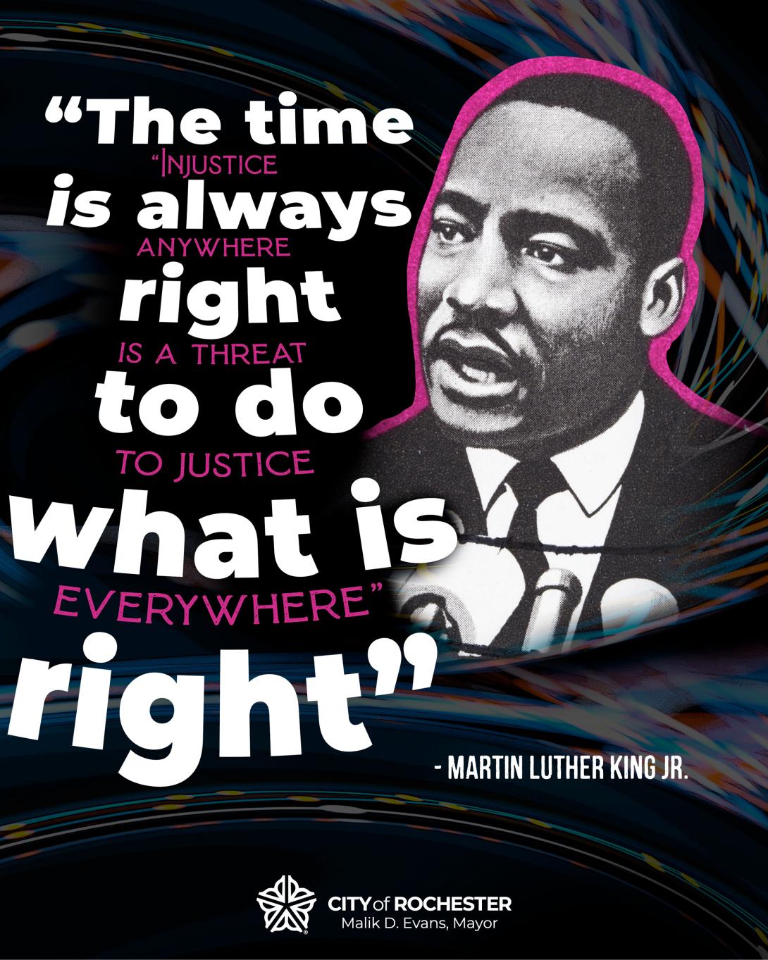 Social graphic for Dr. Martin Luther King Jr. Day.