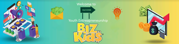 A header for Biz Kid$ flyers and documents.